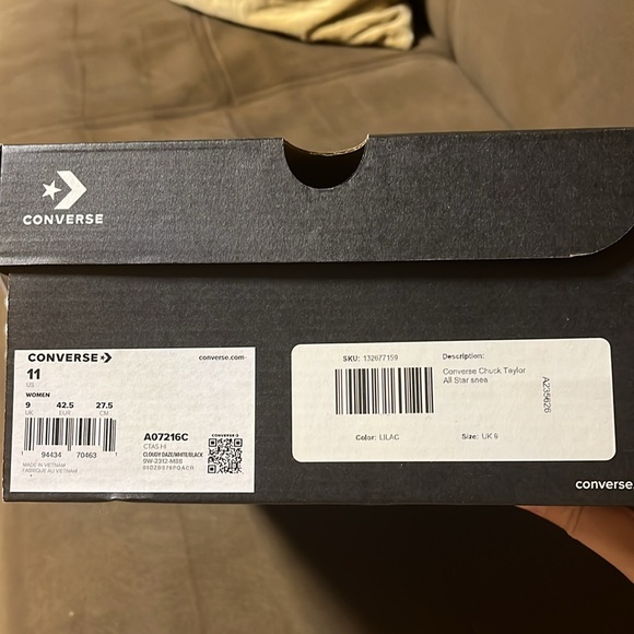 NIB Converse All Star Sneakers With Star Gems In Light Blue - Picture 5 of 7